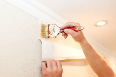 Pose de papier peint à Boulot — revêtements muraux et toiles de verre